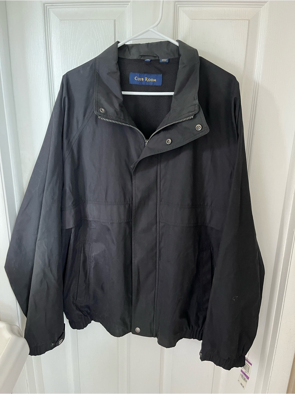 NWT! Men’s Club Room Black Zip Up Jacket Size XXL